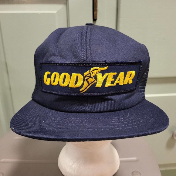 VTG Goodyear Swingster USA Made SnapBack Trucker Hat Cap Belts & Hose NOS